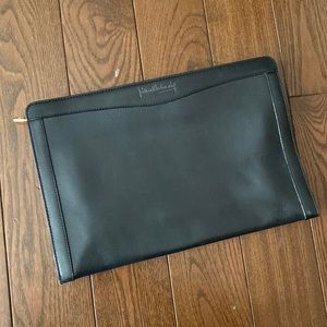 Pierre Balmain vintage black leather clutch